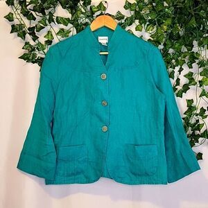Chico's. Linen Jacket. Size 1. EUC